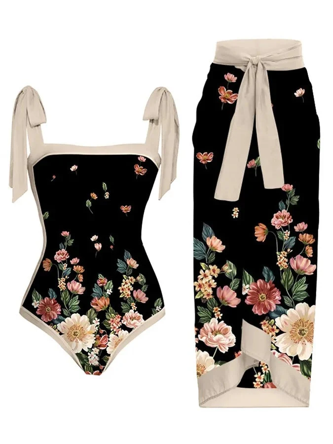 Damen Bademode-Set mit stilvollem Wickelrock Nord Taschen