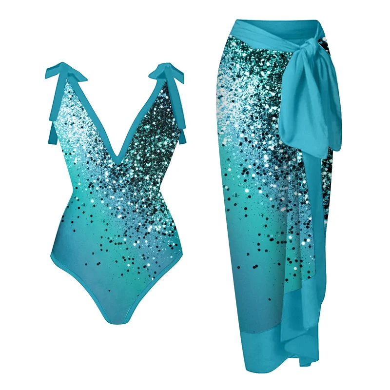 Damen Bademode-Set mit stilvollem Wickelrock Nord Taschen