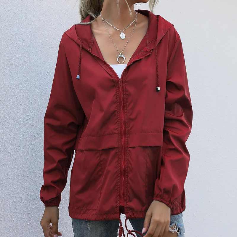 Damen Freizeitjacke mit verstellbarem Kordelzug und leichtem Material