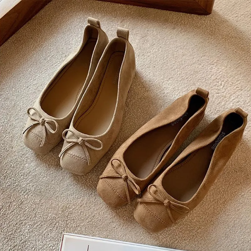 Damen Ballerinas mit dekorativem Schleifen-Detail