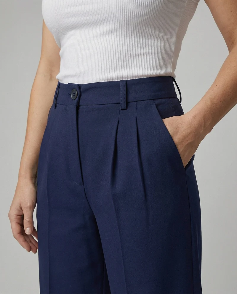 Damen Hochtaillierte Weite Hose