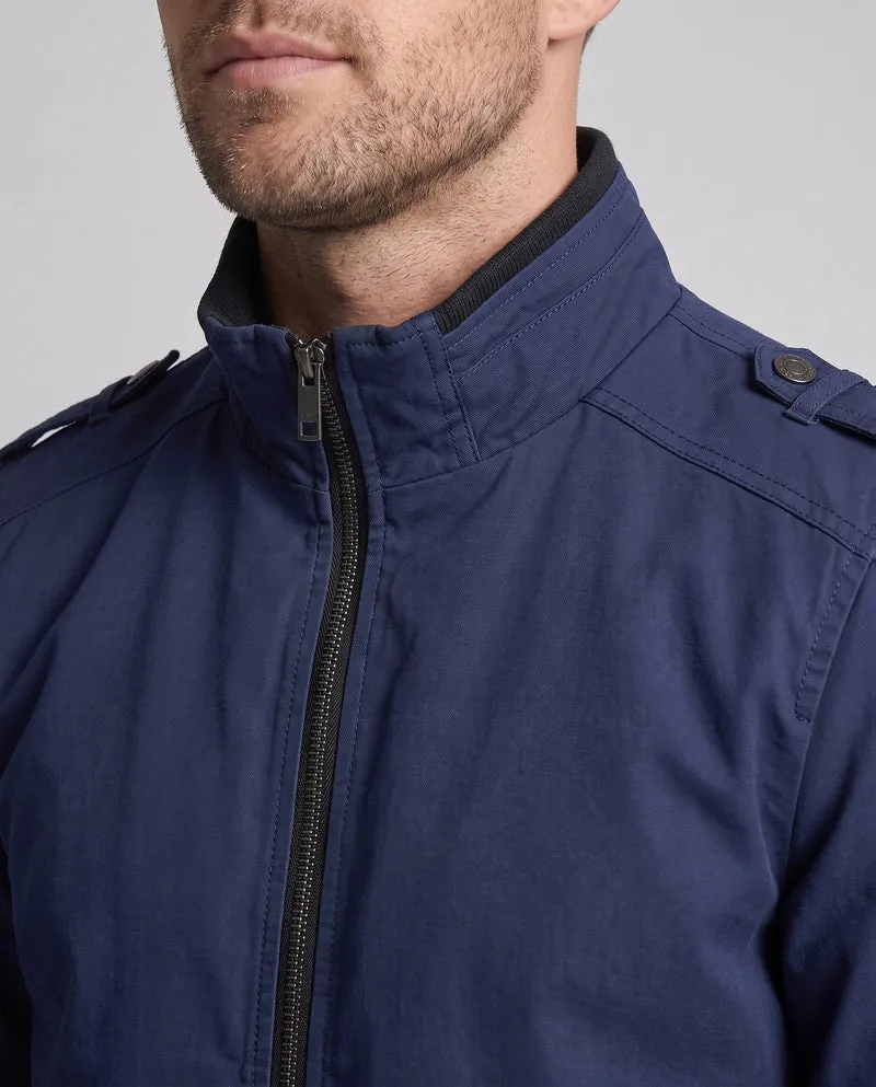 Herren Utility Style Canvas Feldjacke mit Schulterriemen, Reißverschluss und gerippten Bündchen Nord Taschen
