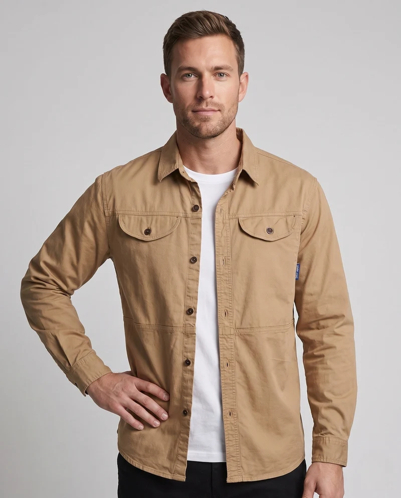 Herren Canvas-Überhemd Nord Taschen