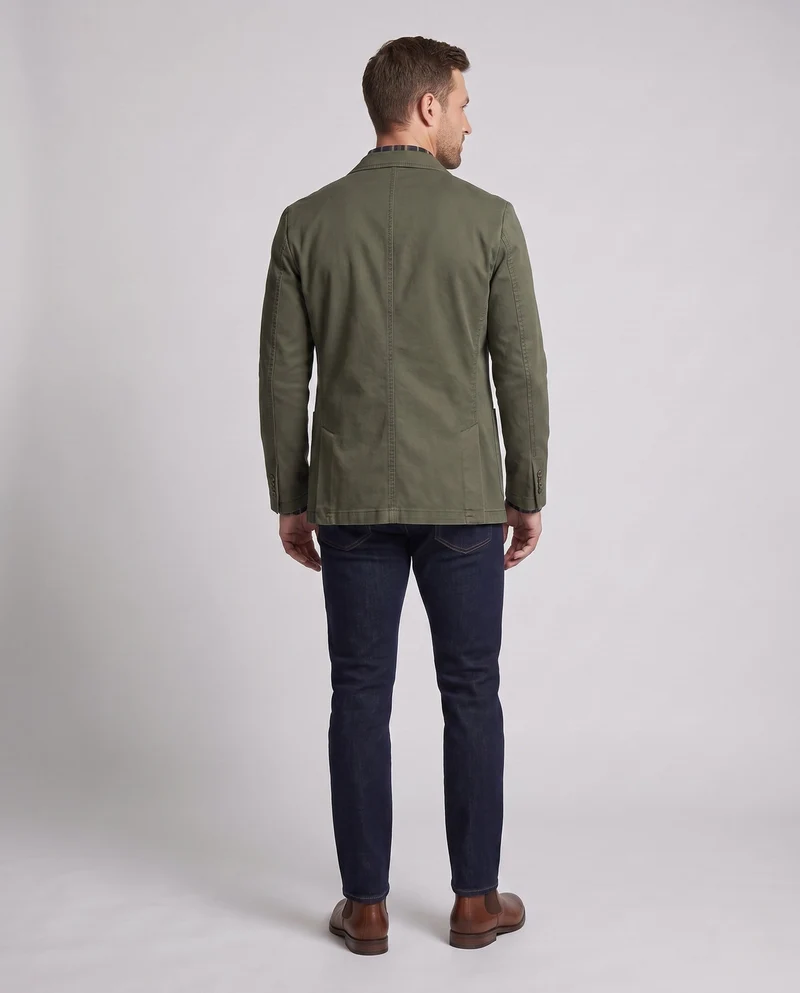 Männer Canvas Blazer im Field-Stil mit aufgesetzten Taschen und lässigem Schnitt Nord Taschen