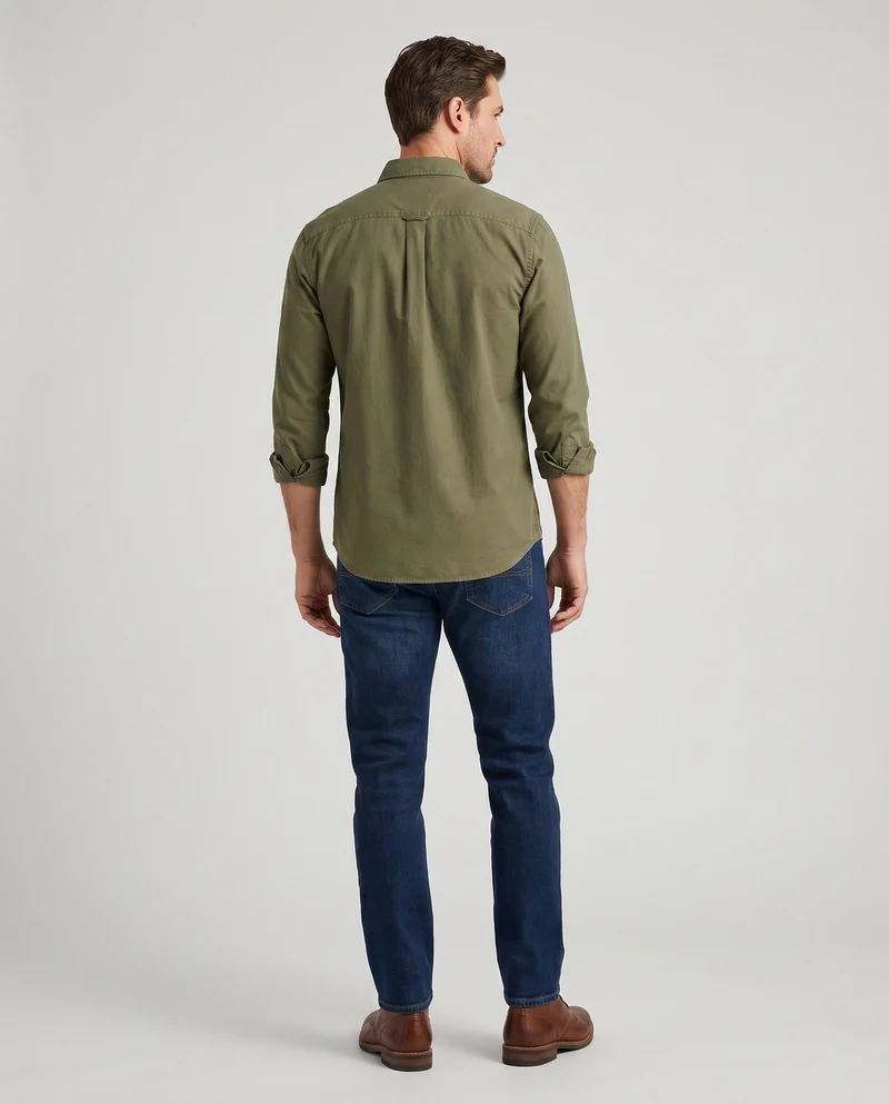 Herren Canvas Utility Overshirt mit Brusttaschen und lässigem Hemdkragen Nord Taschen