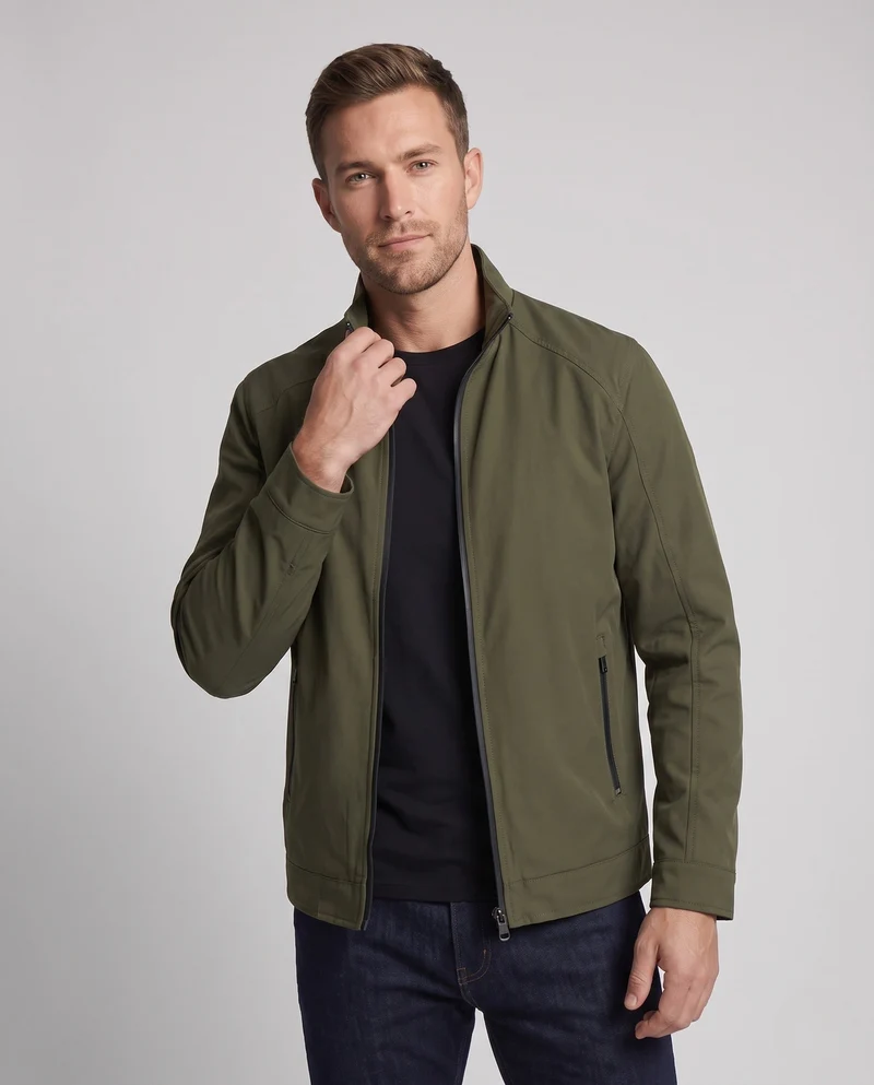 Herren Freizeit Canvas Blouson mit Stehkragen, Reißverschlusstaschen und wärmendem Fleece-Futter Nord Taschen