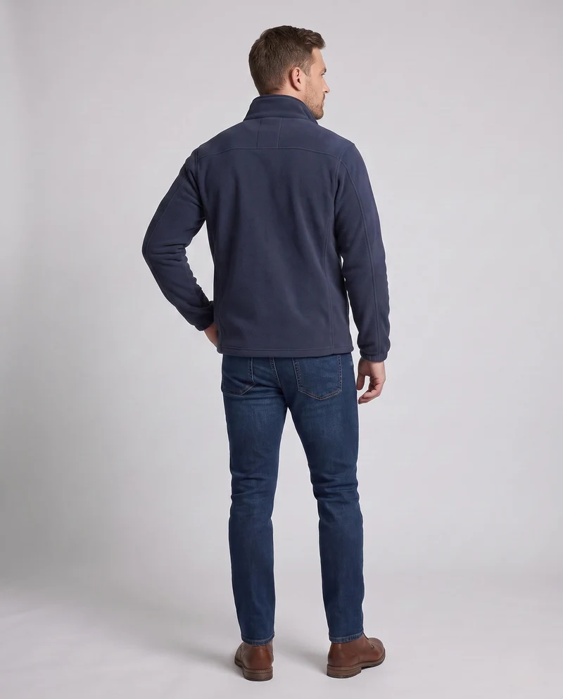 Herren-Fleecejacke mit wärmendem Innenfutter, Stehkragen und Reißverschlusstaschen Nord Taschen