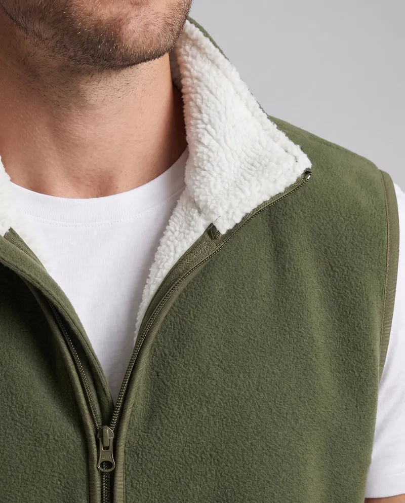 Herren Fleece-Weste mit hohem Stehkragen, durchgehendem Reißverschluss und Seitentaschen Nord Taschen