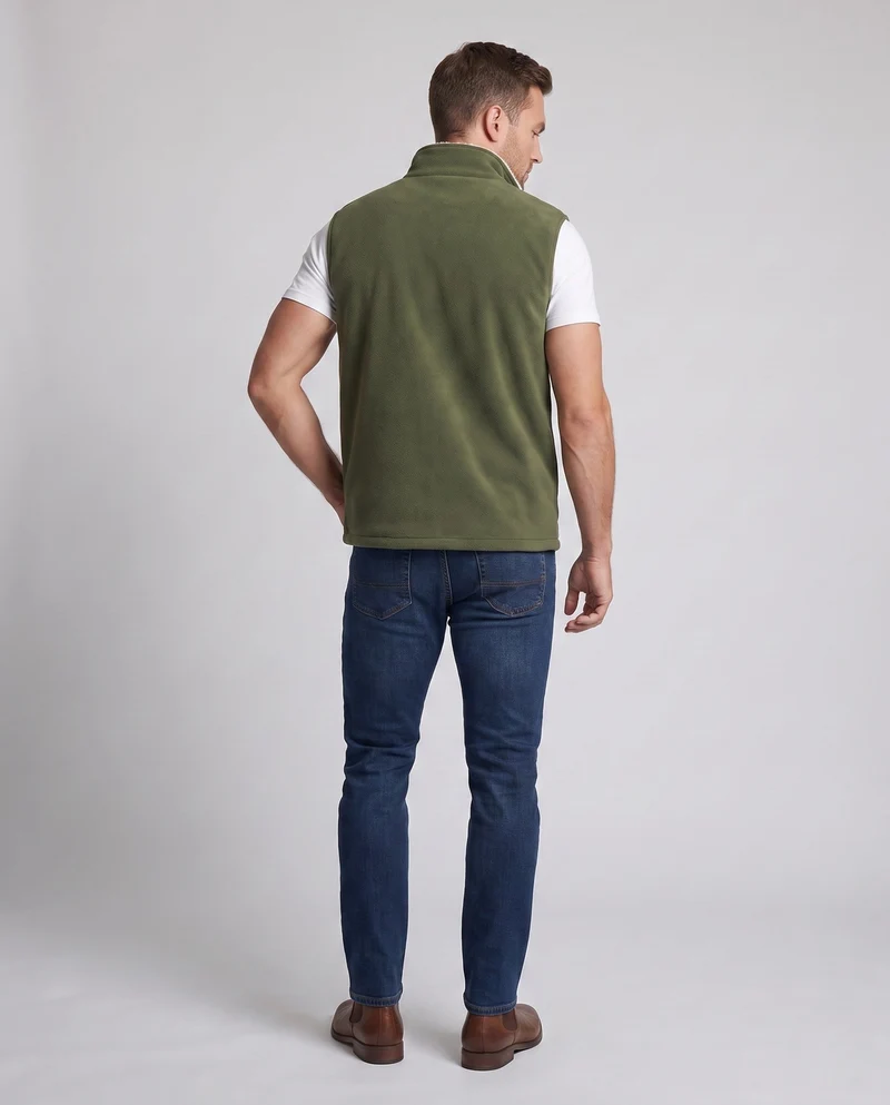 Herren Fleece-Weste mit hohem Stehkragen, durchgehendem Reißverschluss und Seitentaschen Nord Taschen