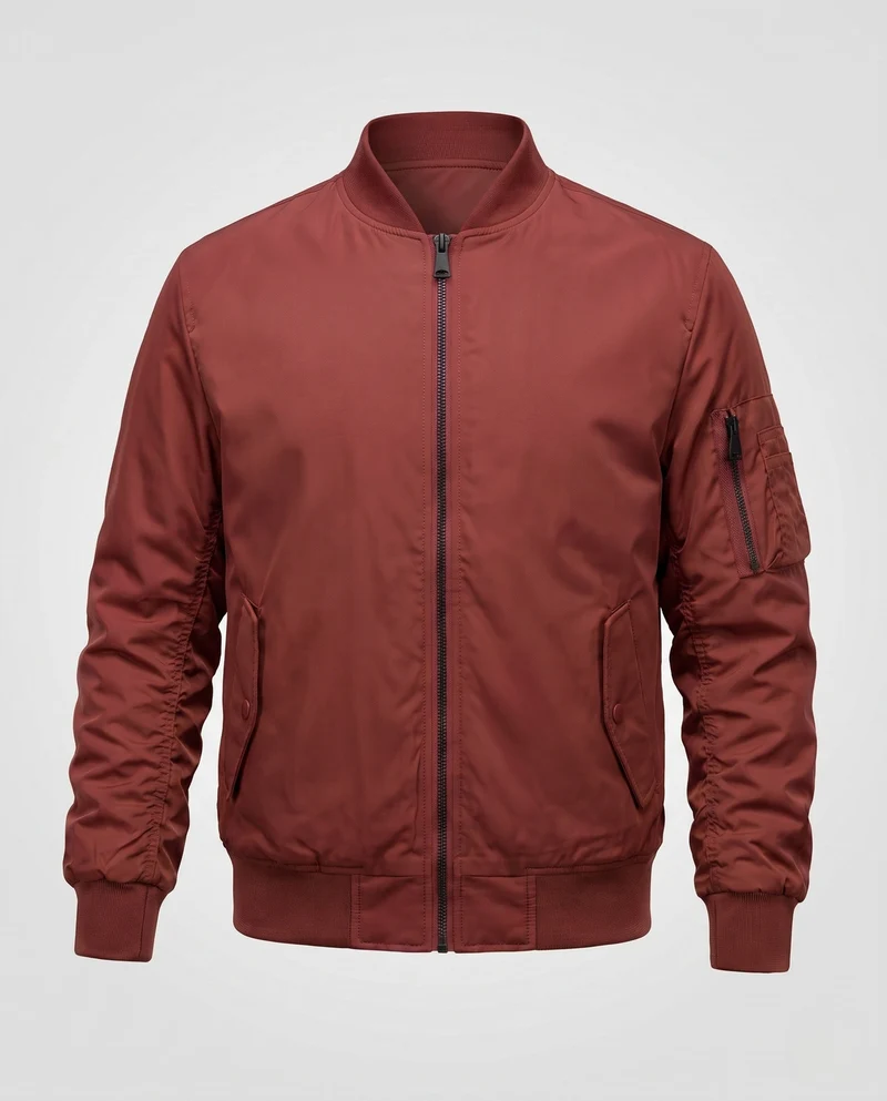 Herren Pilot Style Flug-Bomberjacke mit Armfach und Rippbündchen Nord Taschen