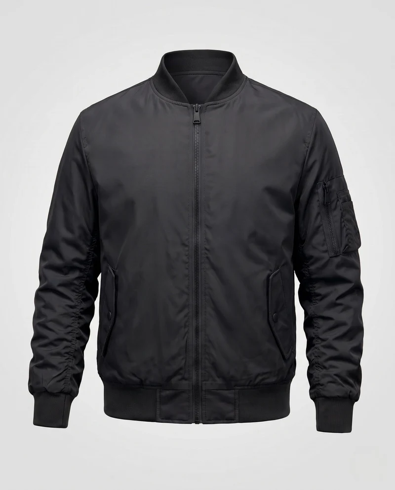 Herren Pilot Style Flug-Bomberjacke mit Armfach und Rippbündchen Nord Taschen