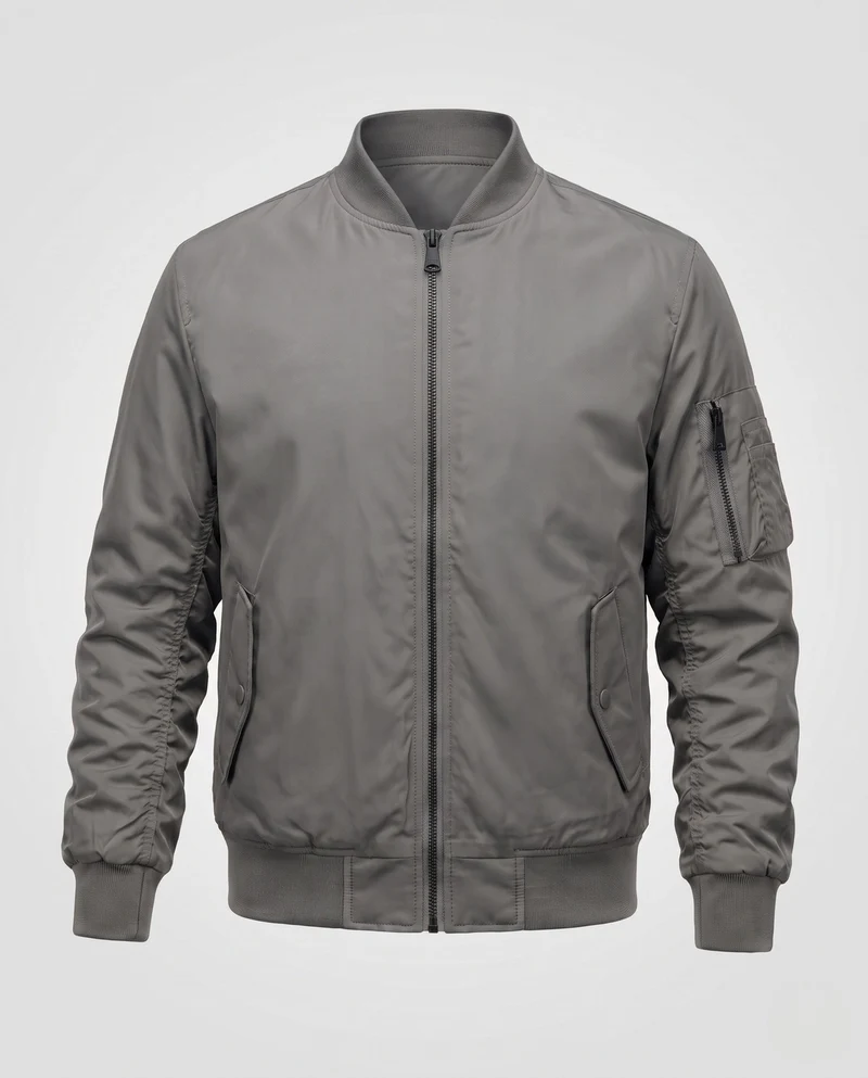 Herren Pilot Style Flug-Bomberjacke mit Armfach und Rippbündchen Nord Taschen