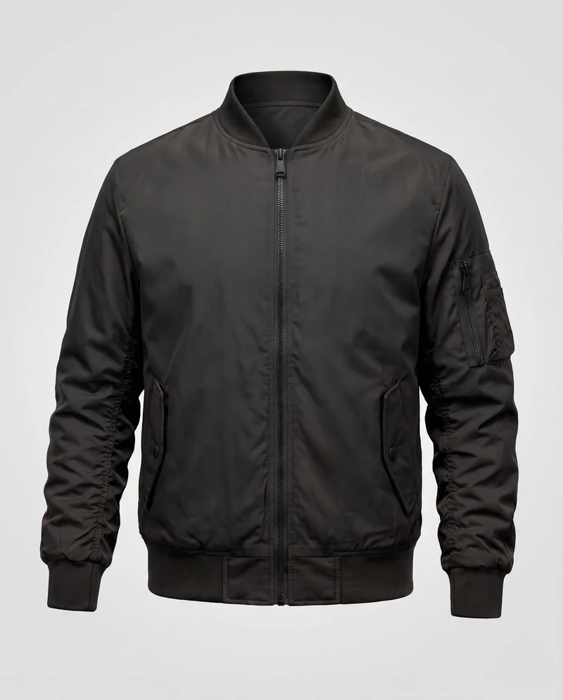 Herren Pilot Style Flug-Bomberjacke mit Armfach und Rippbündchen Nord Taschen
