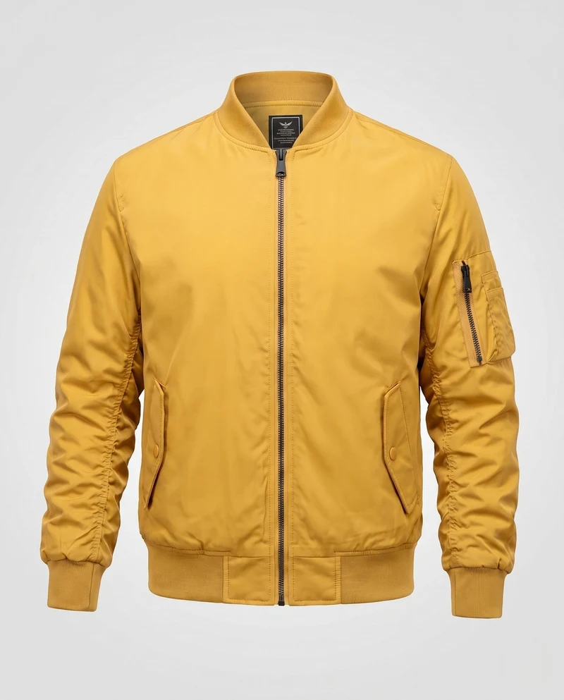 Herren Pilot Style Flug-Bomberjacke mit Armfach und Rippbündchen Nord Taschen