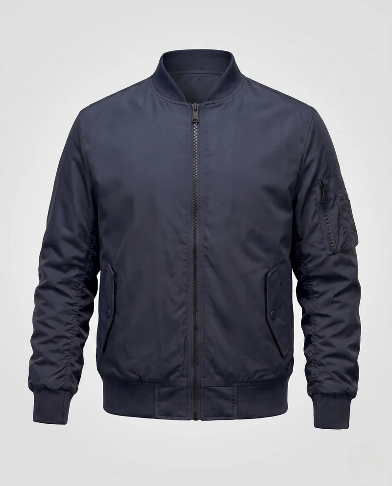 Herren Pilot Style Flug-Bomberjacke mit Armfach und Rippbündchen Nord Taschen