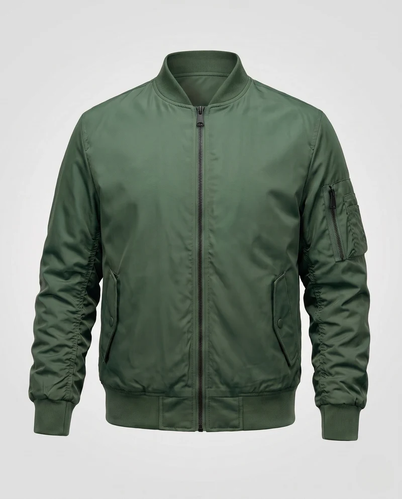 Herren Pilot Style Flug-Bomberjacke mit Armfach und Rippbündchen Nord Taschen