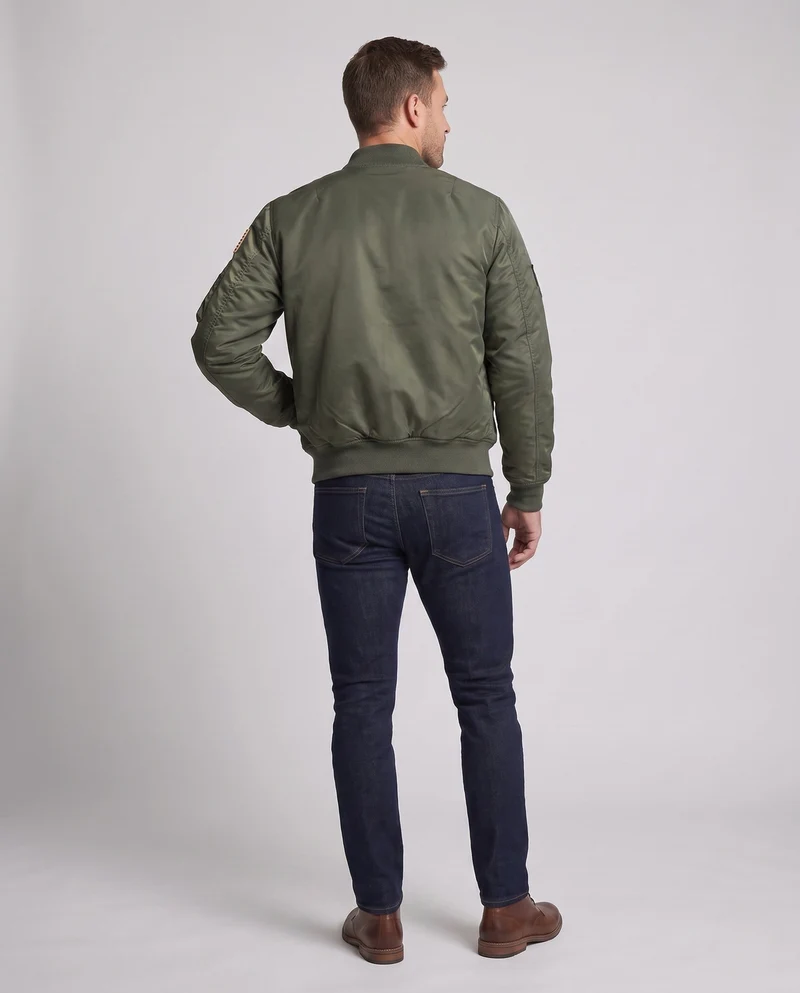 Herren Utility Style Bomberjacke mit Sleeve Organizer und Reißverschlusstaschen Nord Taschen