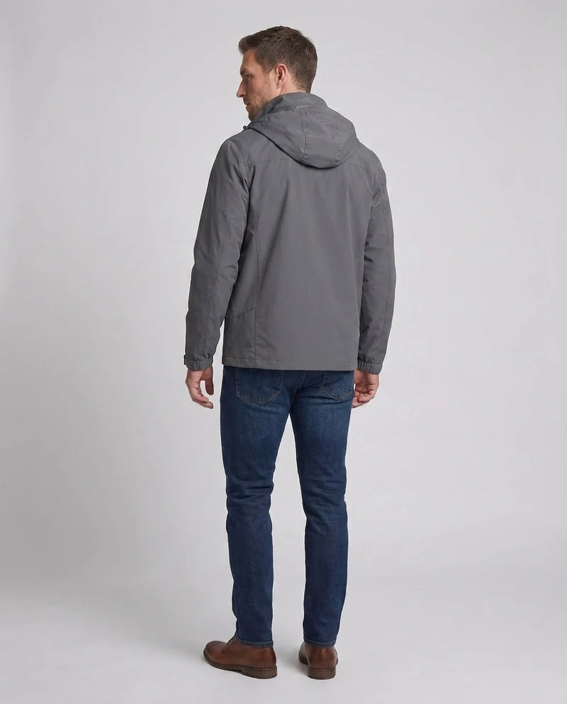 Herren Freizeit Softshell Jacke mit verstellbarer Kapuze, Brustreißverschluss und Klettverschluss-Manschetten Nord Taschen