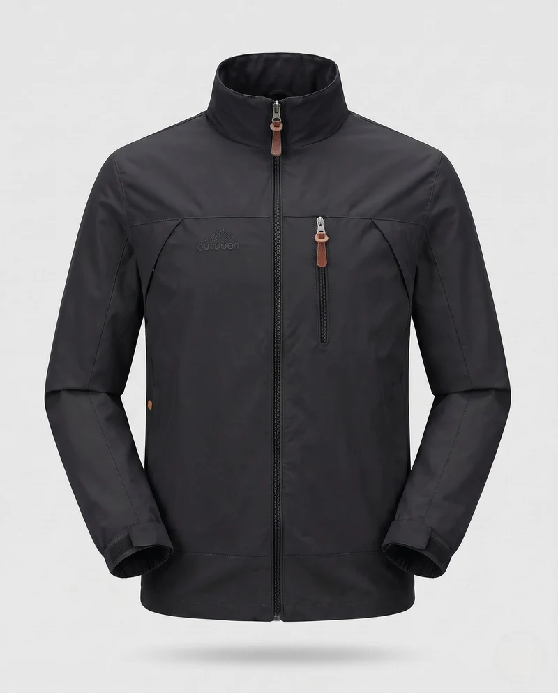 Herren Freizeit Softshell Jacke mit verstellbarer Kapuze, Brustreißverschluss und Klettverschluss-Manschetten Nord Taschen