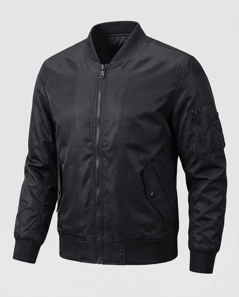 Herren gepolsterte Bomberjacke im Pilotenstil mit Armpocket und thermischer Polsterung Nord Taschen