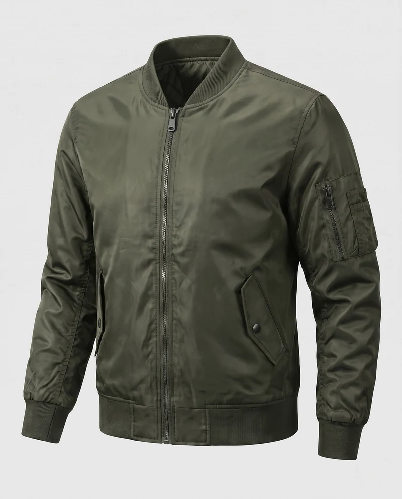 Herren gepolsterte Bomberjacke im Pilotenstil mit Armpocket und thermischer Polsterung Nord Taschen