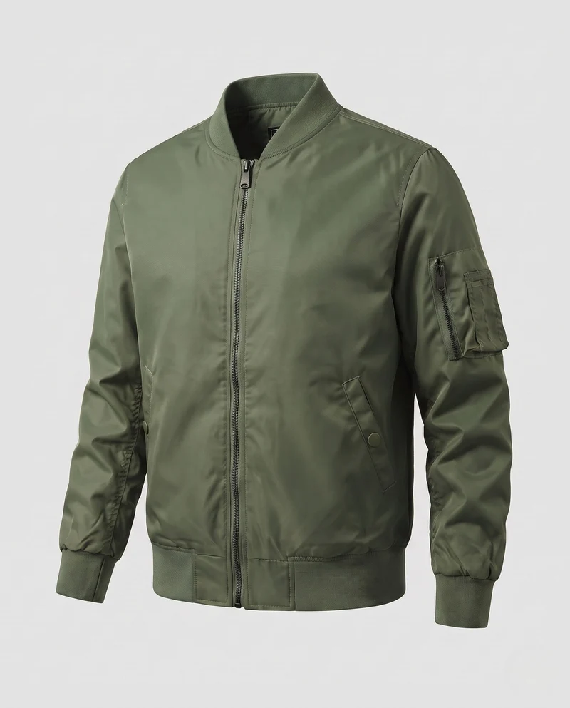 Herren gepolsterte Bomberjacke im Aviator-Stil mit Sleeve Utility Pocket und gepolstertem Thermofutter Nord Taschen