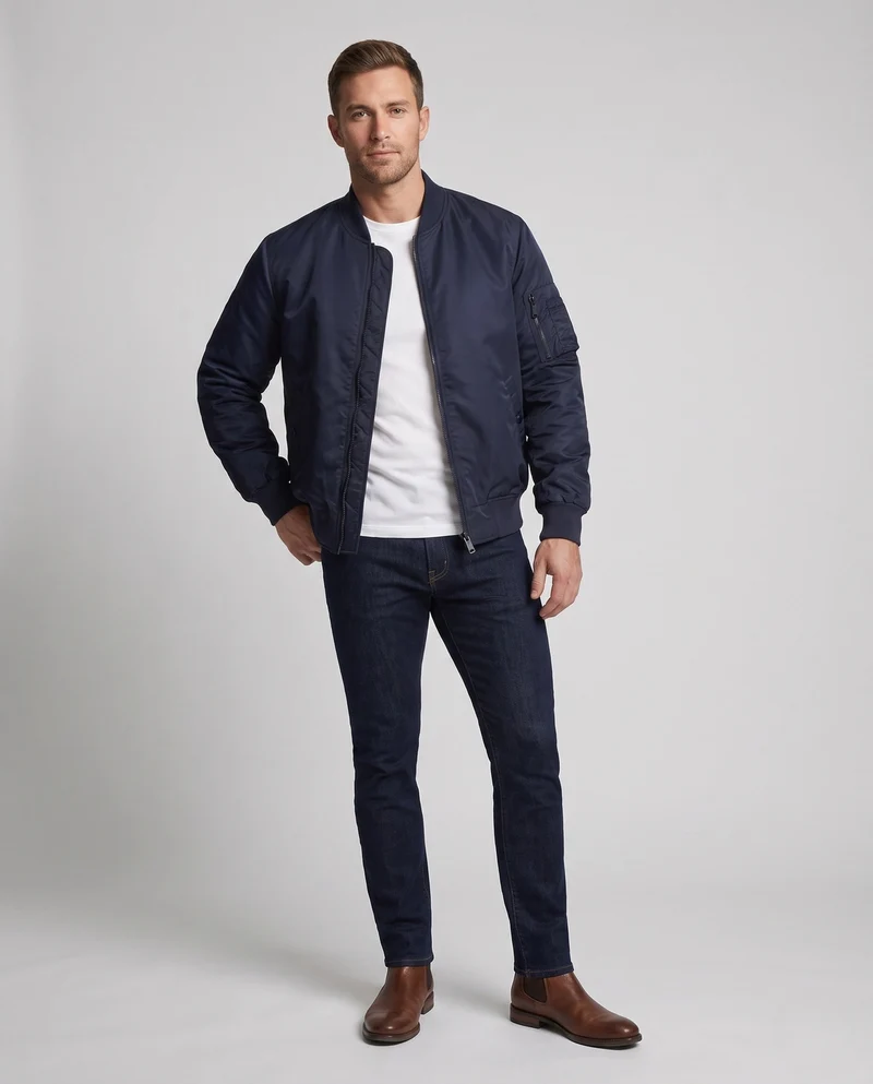 Herren gepolsterte Bomberjacke mit Utility-Armpocket und wärmender thermischer Isolierung Nord Taschen