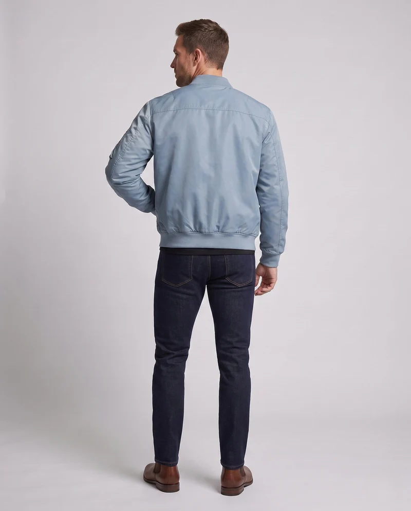 Herren glänzender Nylon-Bomber mit gestepptem thermischem Futter Nord Taschen
