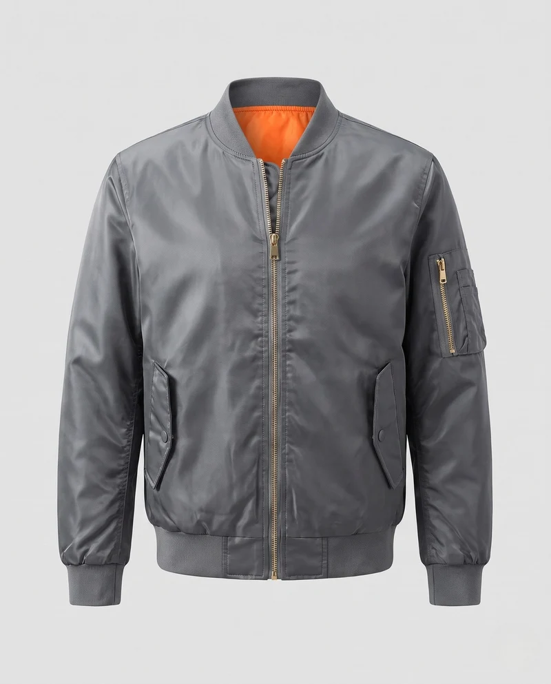 Herren glänzender Nylon-Bomber mit gestepptem thermischem Futter Nord Taschen
