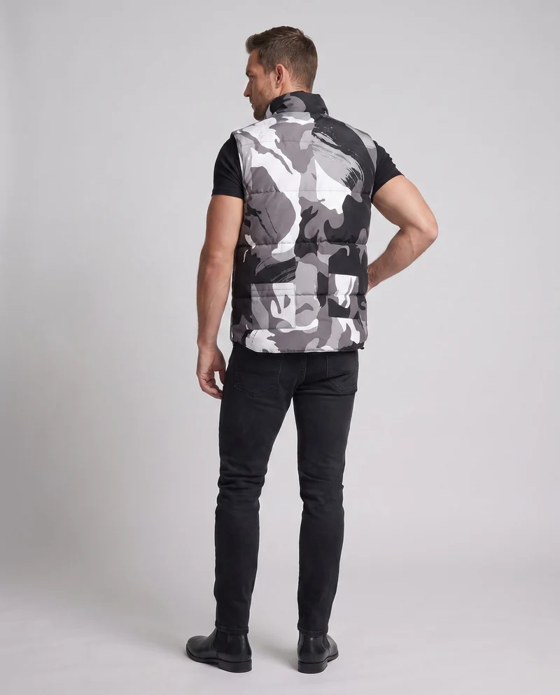 Herren isolierte Pufferweste mit hohem Stehkragen, winddichter Vorderseite und multifunktionalen Taschen Nord Taschen