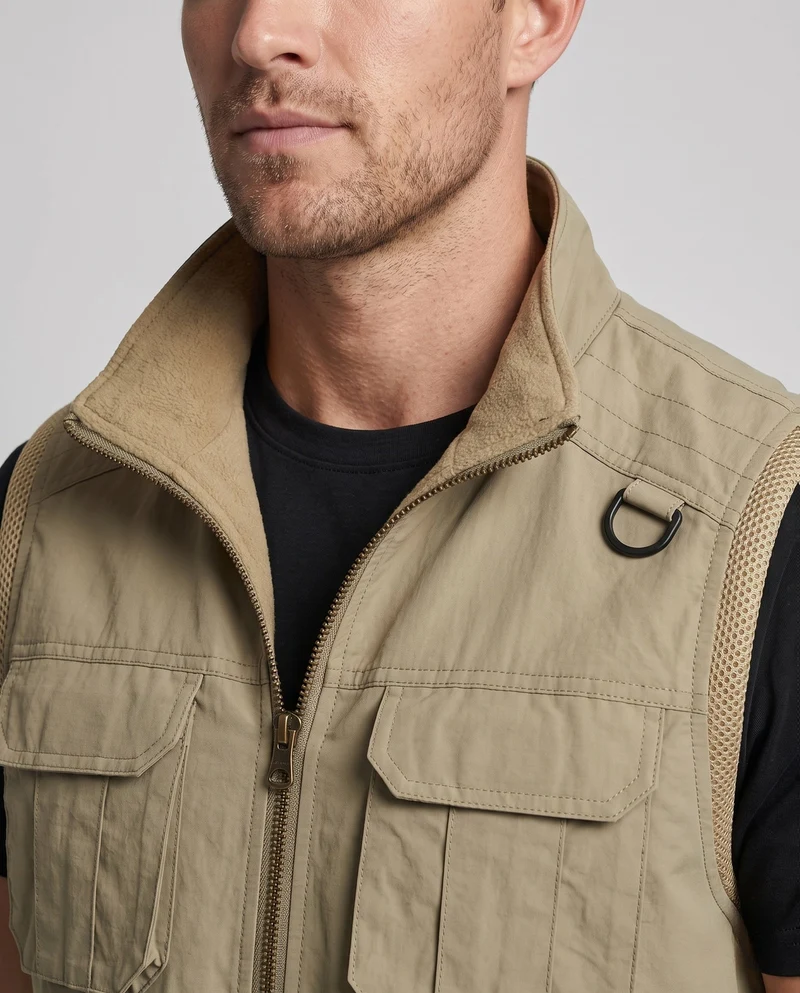 Herren isolierte Utility-Weste mit warmem Fleece-Futter und multifunktionalen Taschen Nord Taschen