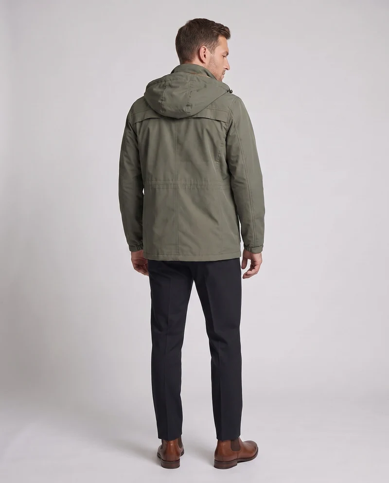 Herren-Sweatjacke mit Kapuze aus wasserabweisendem Canvas mit atmungsaktivem Mesh-Futter und Multifunktionstaschen Nord Taschen