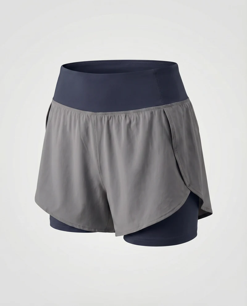 Damen Laufskort Elastische Innenhose Komfortbund Schwingend