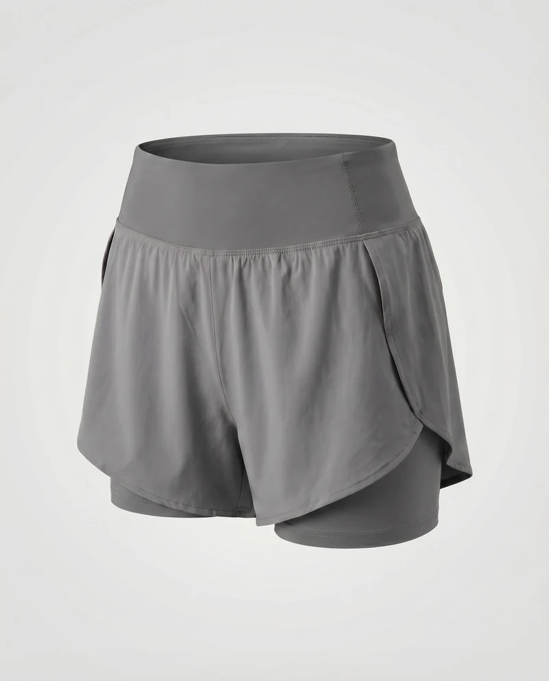 Damen Laufskort Elastische Innenhose Komfortbund Schwingend