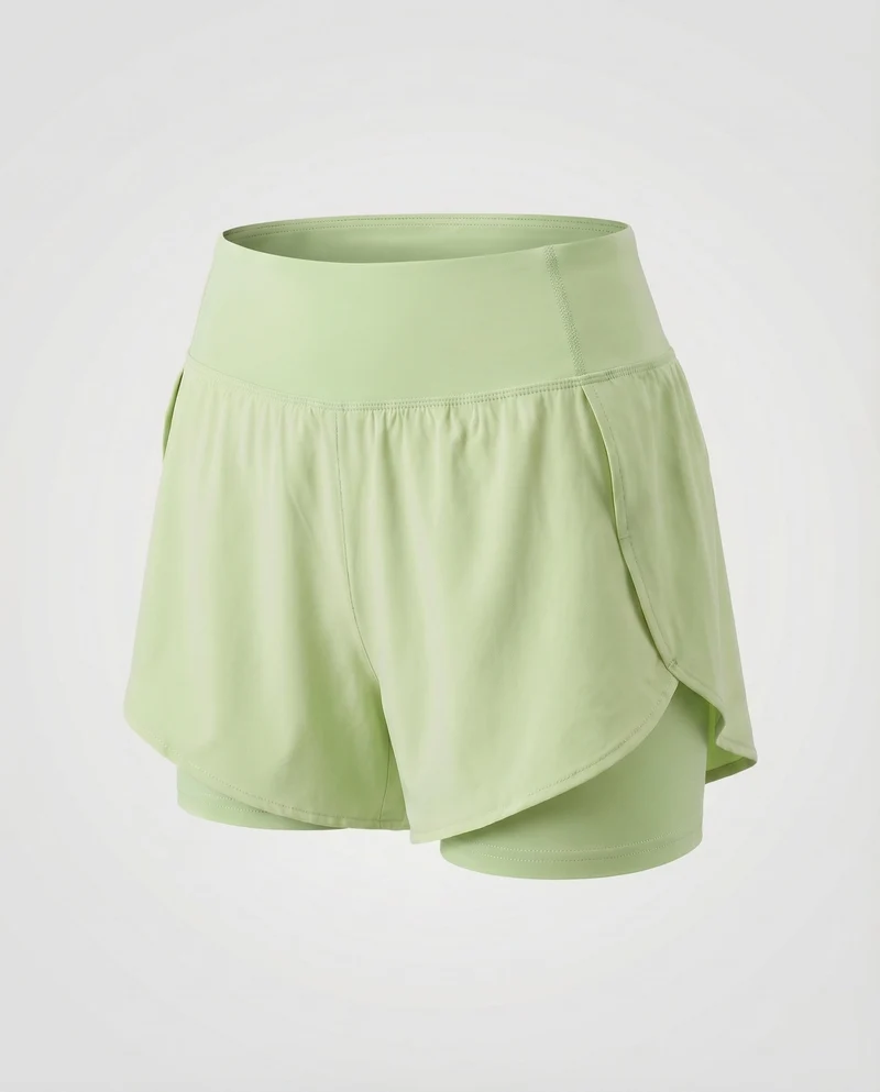 Damen Laufskort Elastische Innenhose Komfortbund Schwingend