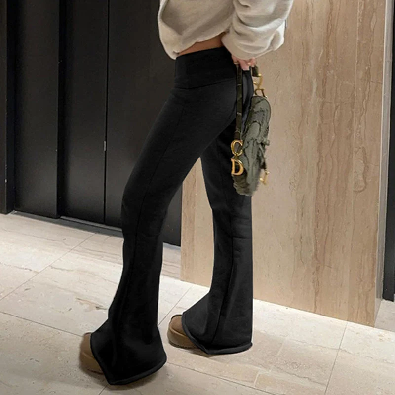 Damen Leggings mit ausgestelltem Bein