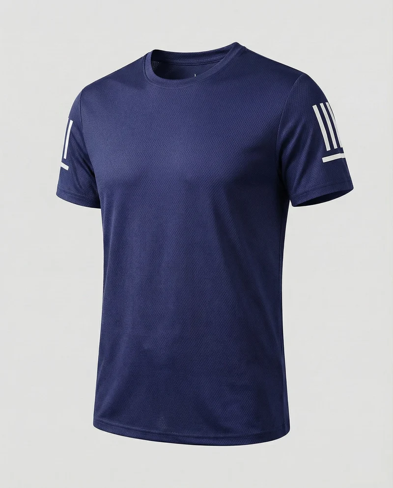 Herren nan Performance-Laufshirt mit seitlichen Mesh‑Einsätzen und reflektierenden Streifen
