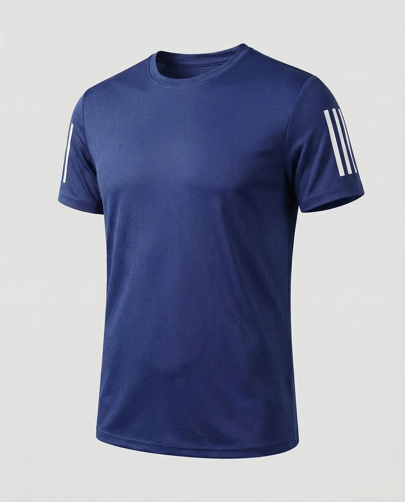 Herren nan Performance-Laufshirt mit seitlichen Mesh‑Einsätzen und reflektierenden Streifen