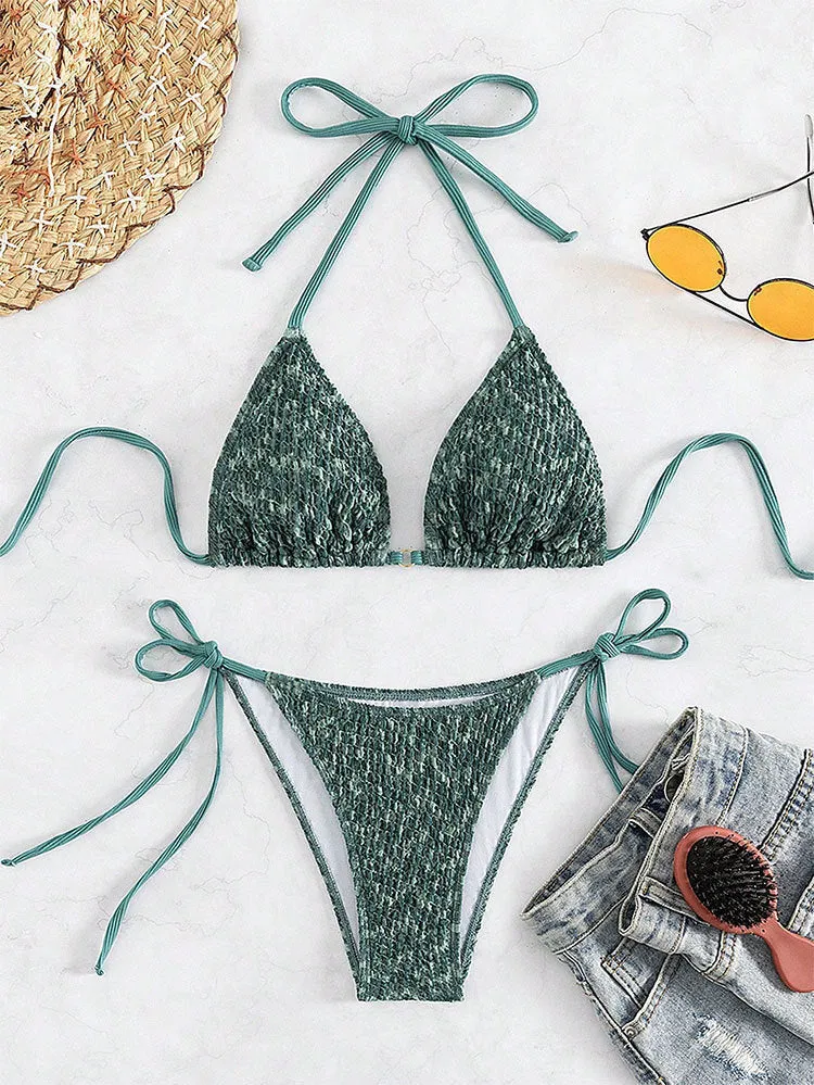 Damen Triangel-Bikini mit verspieltem Knotendesign Nord Taschen