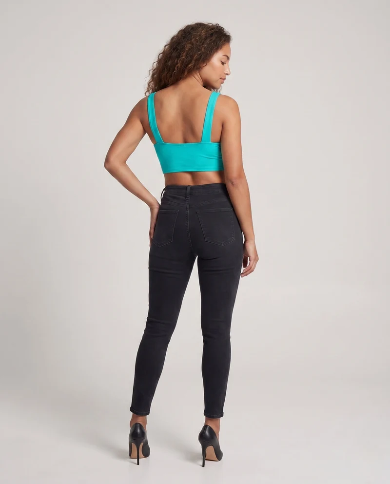 Damen Sportliches Wickel-Bikinioberteil