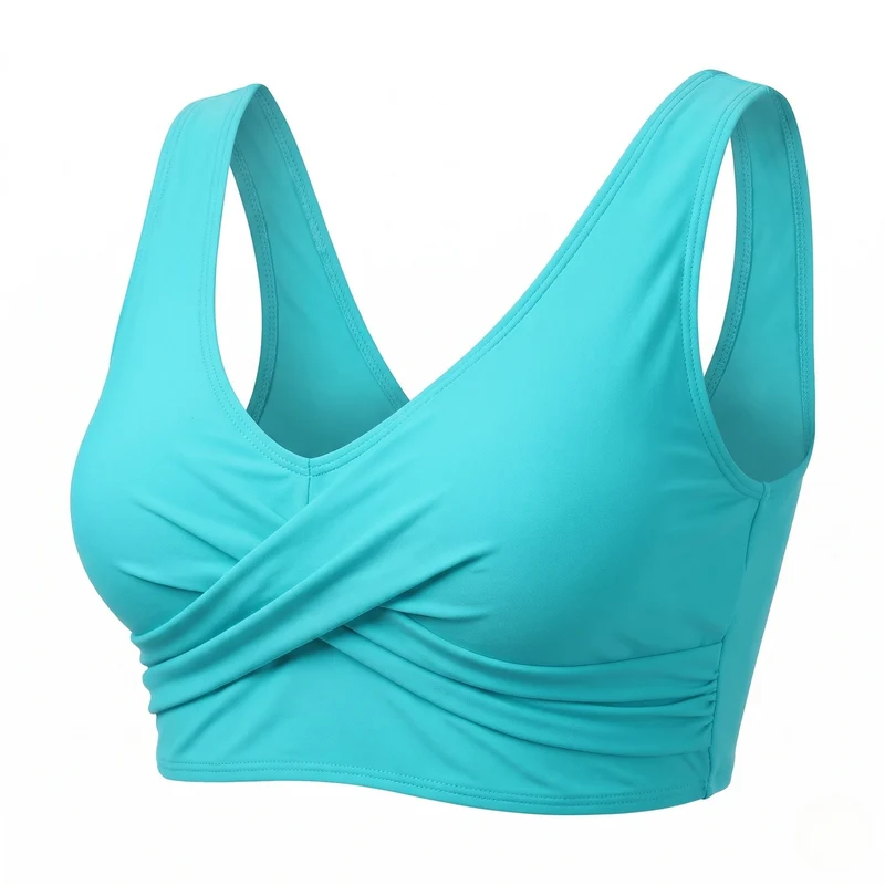 Damen Sportliches Wickel-Bikinioberteil