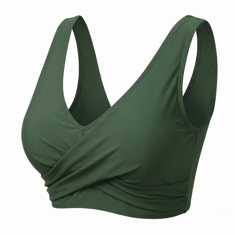 Damen Sportliches Wickel-Bikinioberteil