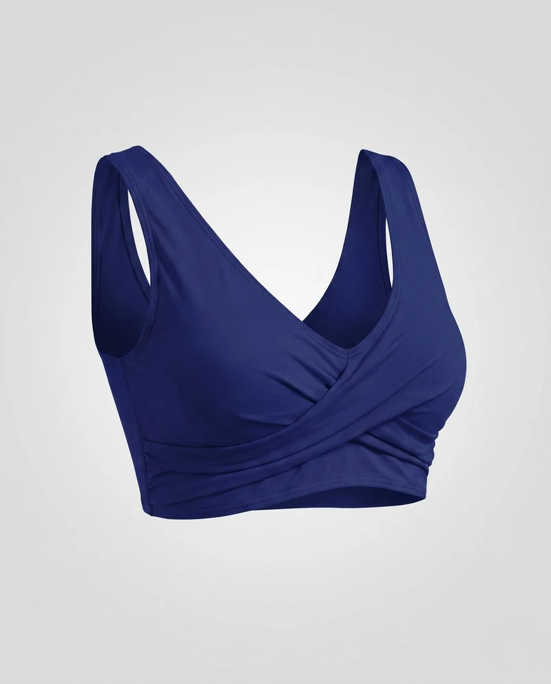 Damen Sportliches Wickel-Bikinioberteil