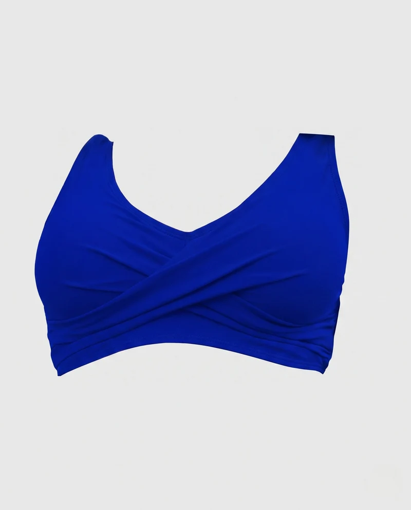 Damen Sportliches Wickel-Bikinioberteil