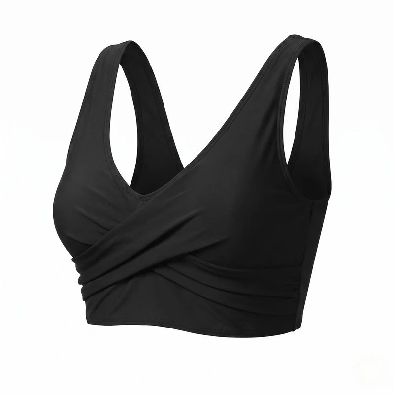 Damen Sportliches Wickel-Bikinioberteil