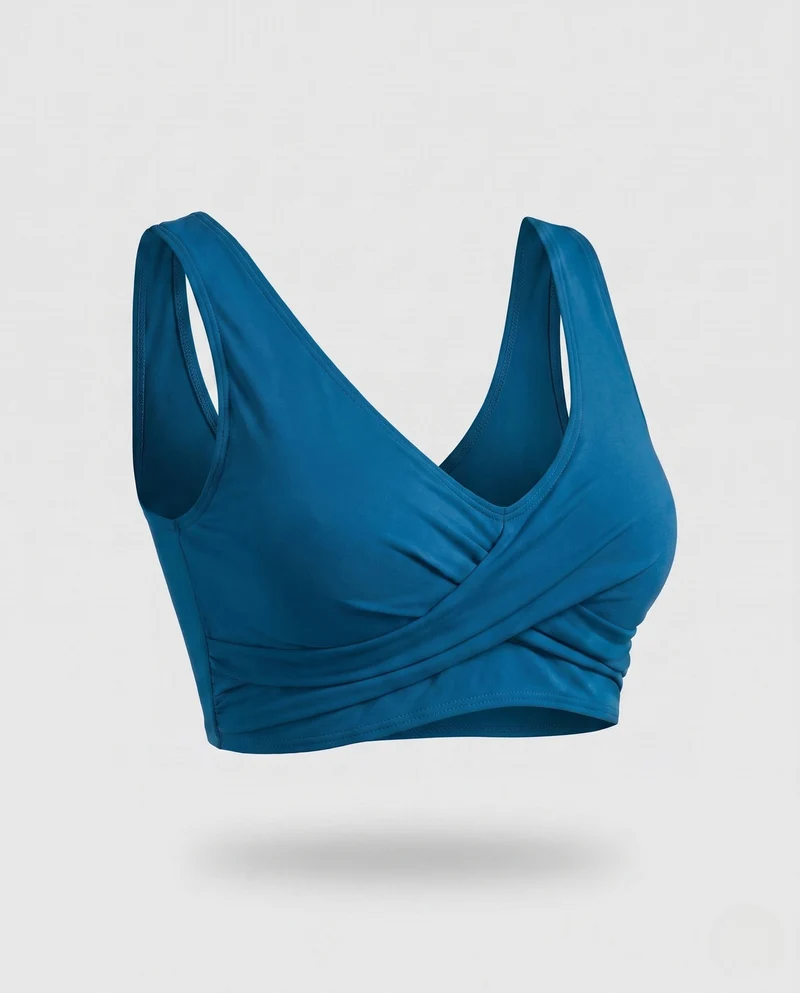 Damen Sportliches Wickel-Bikinioberteil