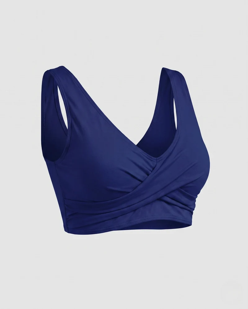 Damen Sportliches Wickel-Bikinioberteil