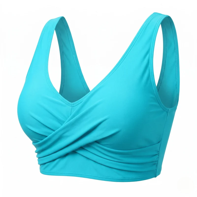 Damen Sportliches Wickel-Bikinioberteil