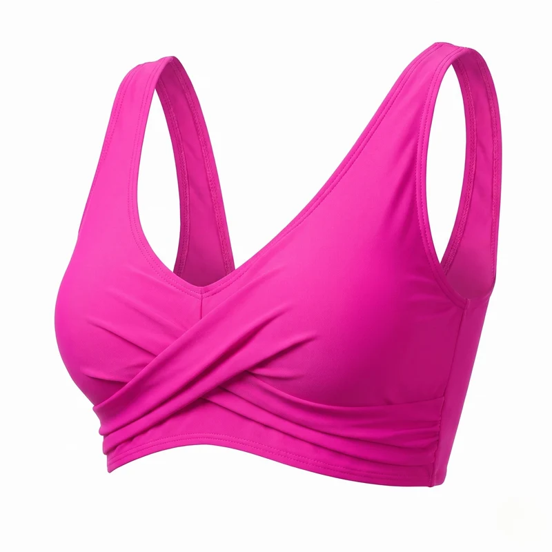 Damen Sportliches Wickel-Bikinioberteil