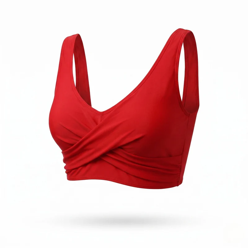 Damen Sportliches Wickel-Bikinioberteil